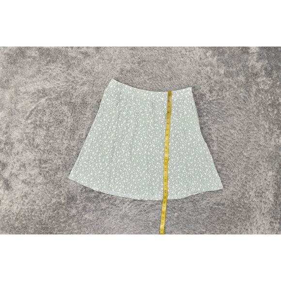 NEW Loft Women's Green Floral Rayon A-Line Skirt Size 6 Zip - Picture 2 of 7